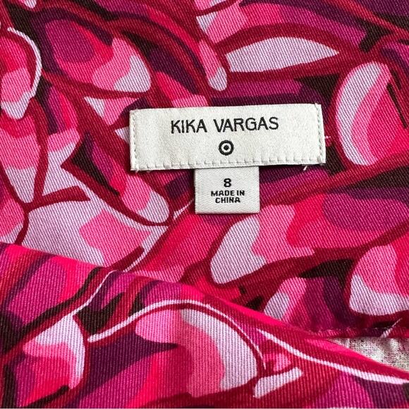 Kika Vargas X Target Skirt Pink Mum Floral Scalloped Edges Pockets Mini Size 8 - Picture 2 of 12